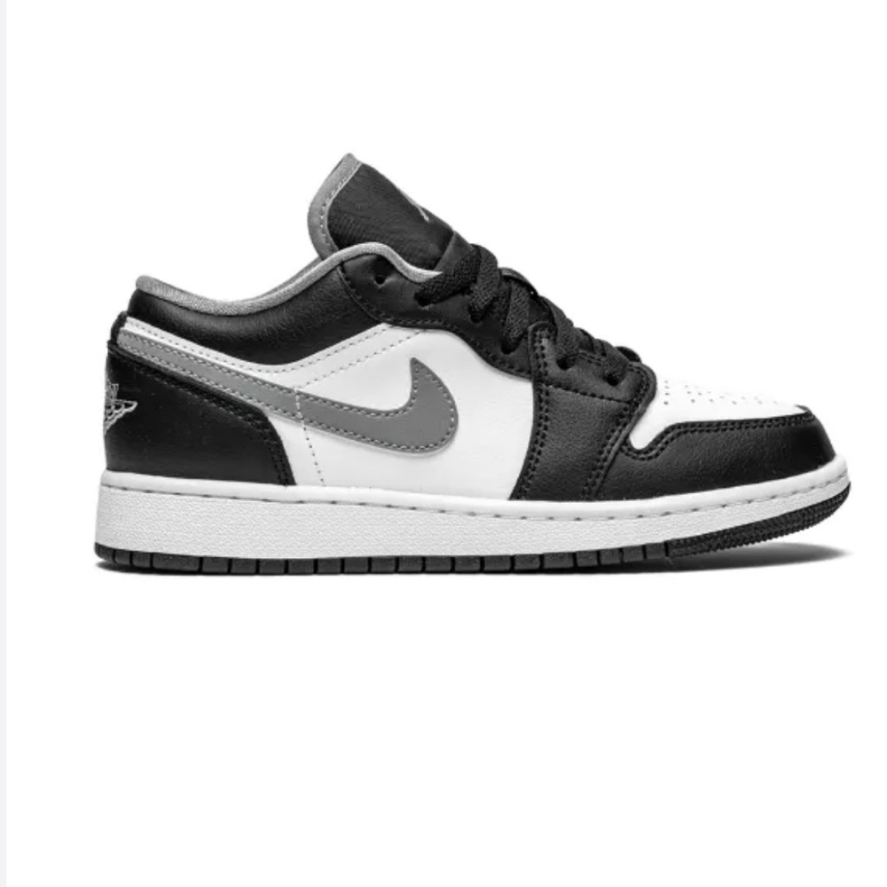 Nike Black and Gray Low Jordan 1